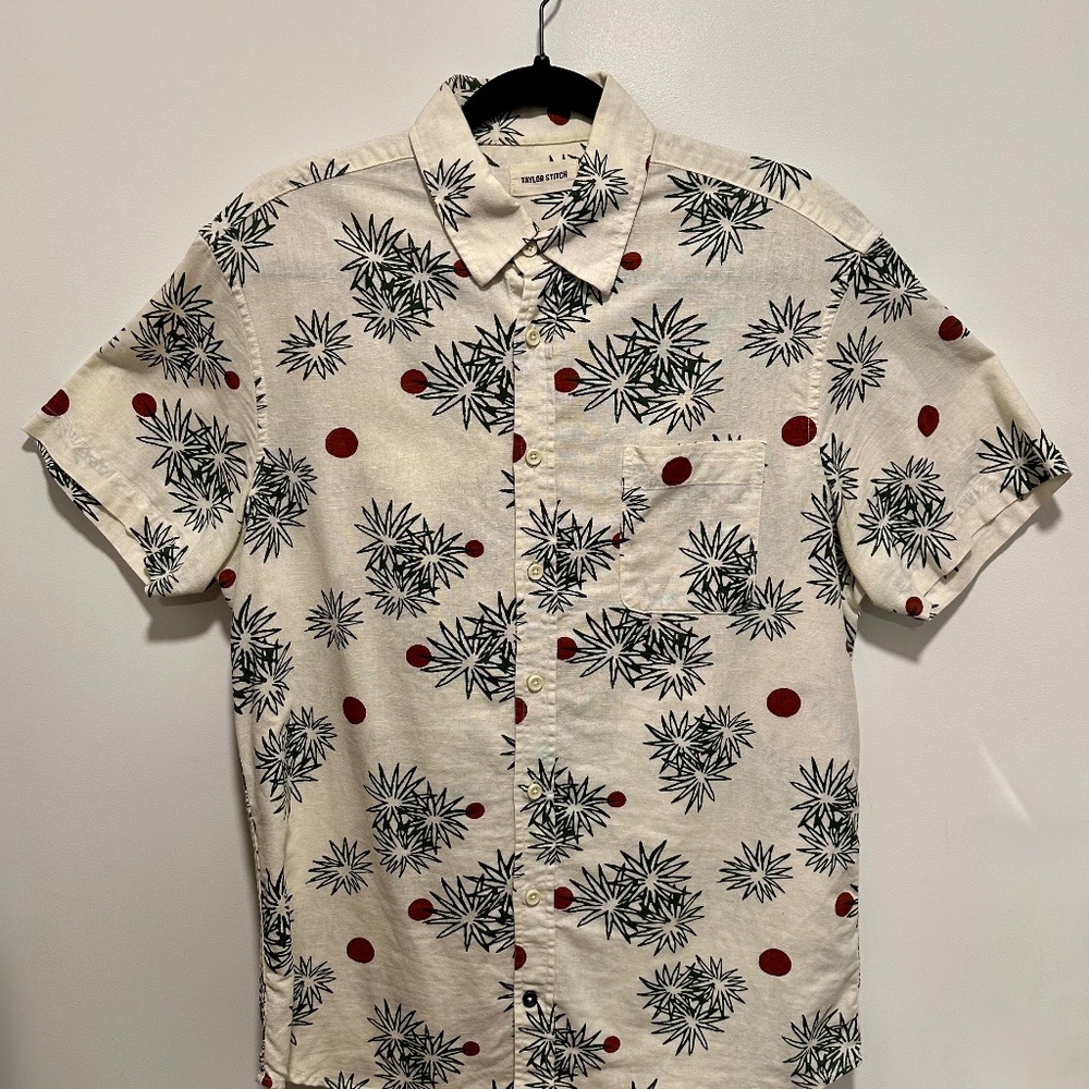 TAYLOR STITCH: The Short Sleeve California in Palms (size M, 40) LIKE-NEW